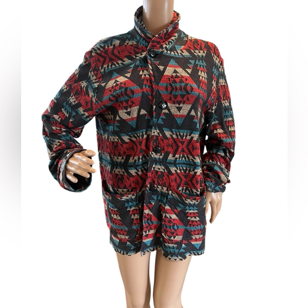 Obey cardigan sweater Native American-inspired Navajo pattern